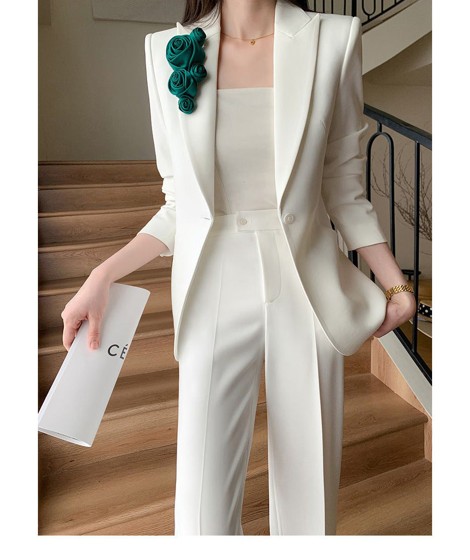 White Suit Outer Coat Suit Temperament Female