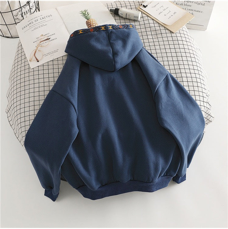 Hooded Korean Style Loose All-matching Top