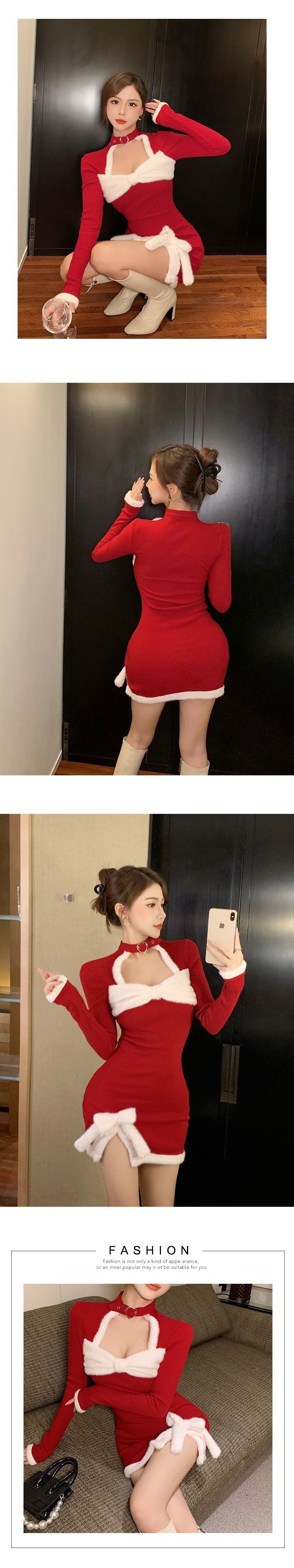 Christmas Sexy Slim Fit Slimming Red Dress