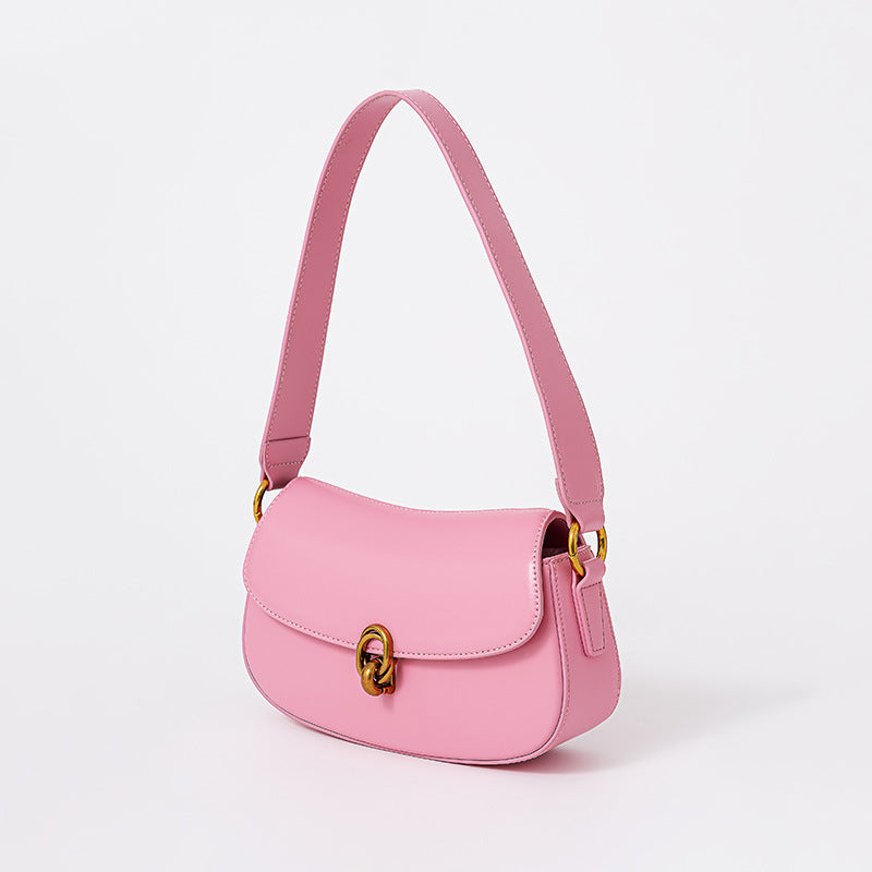 Bolso bandolera Crescent de piel para mujer