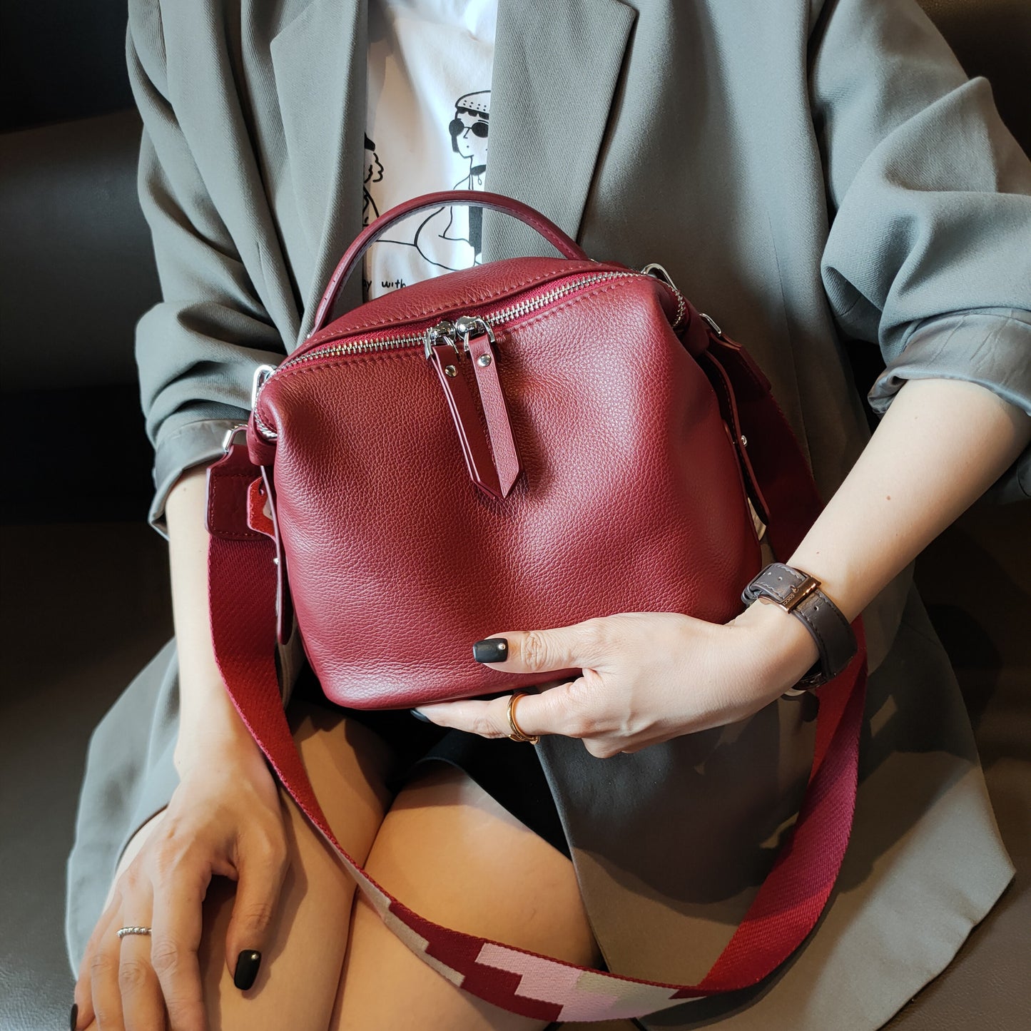 New Soft First Layer Leather One-shoulder Crossbody Bag