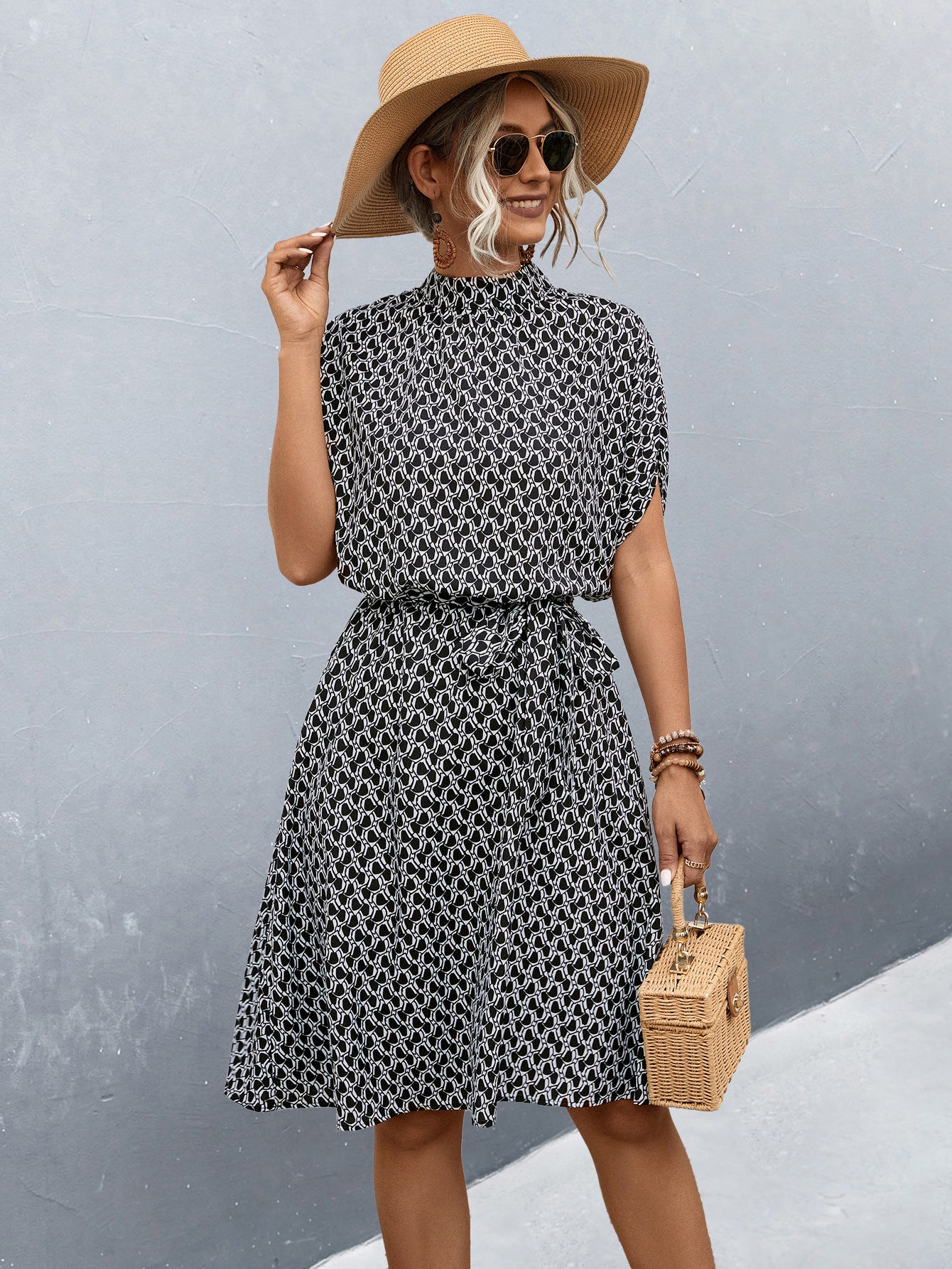 Women's Hot Sale Printed Short Sleeve Dress