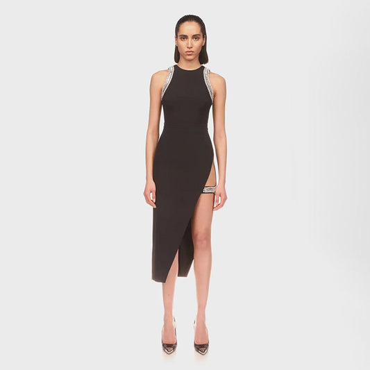 Ärmelloses, sexy Partykleid mit Diamanten für Damen