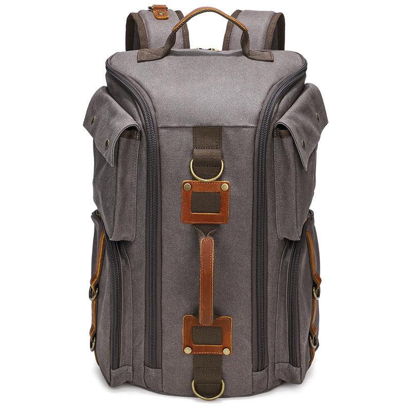 Men's Outdoor Leisure Waterproof Large Capacity Canvas Vintage Backpack