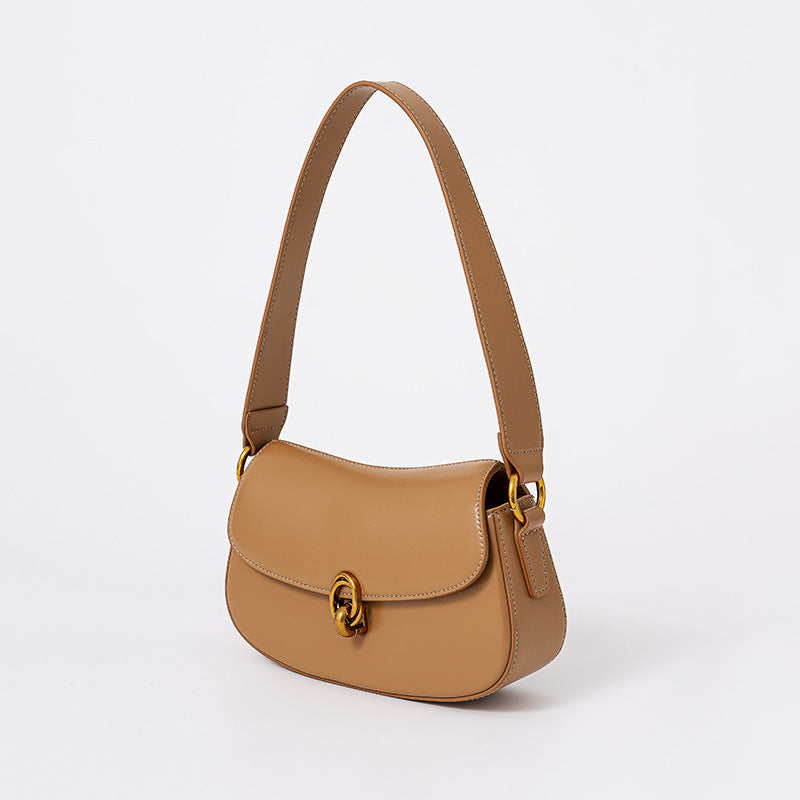 Bolso bandolera Crescent de piel para mujer