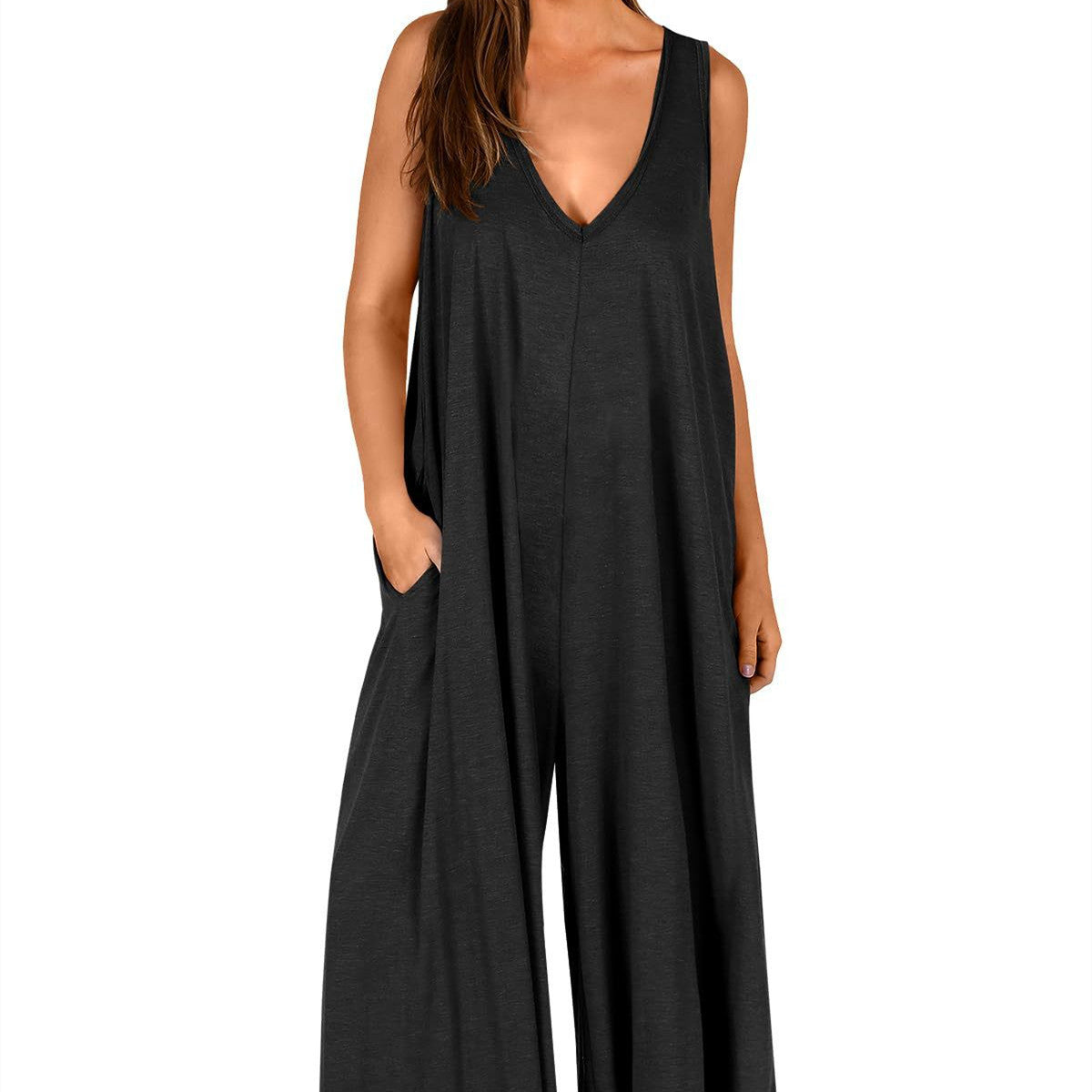 Women's Loose One-piece Trousers Sleeveless Vest