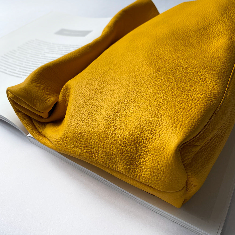 Women's First Layer Yellow Hand Bag Design