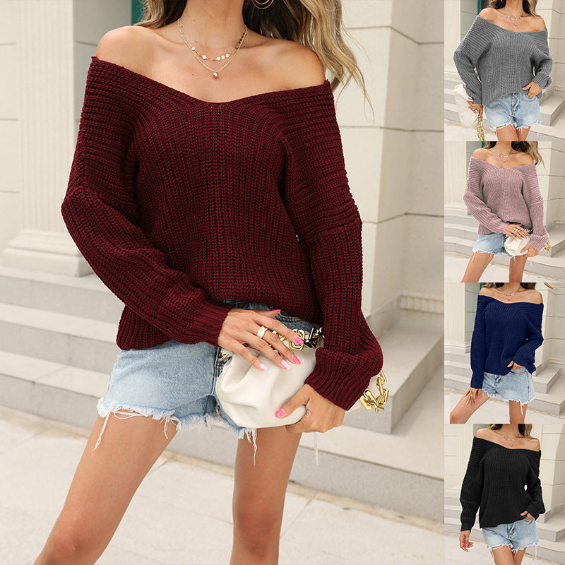 European And American Leisure Versatile Knitted Top