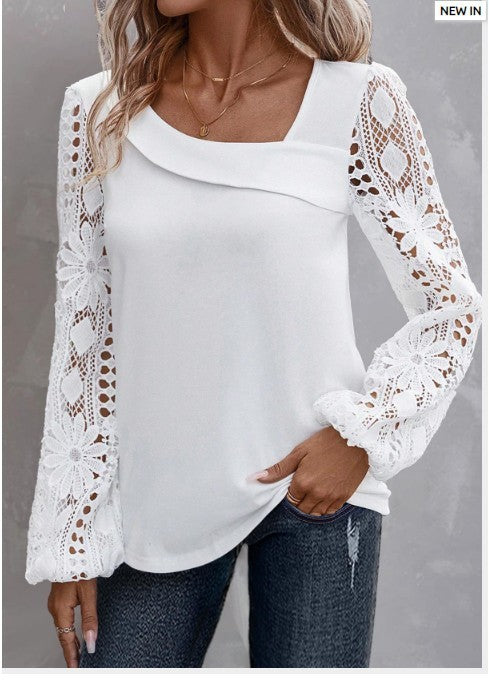 Women's Fashion Elegant Loose Long Sleeve All-matching T-shirt