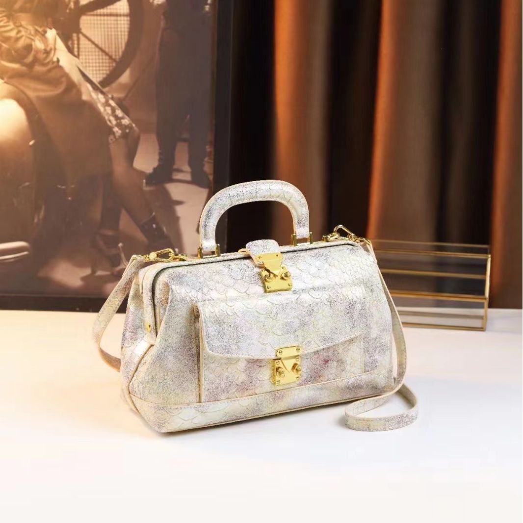 Retro Snakeskin Pattern Dumpling Bag Women