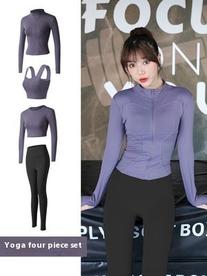 Long Sleeve Sports Yoga Suit Women