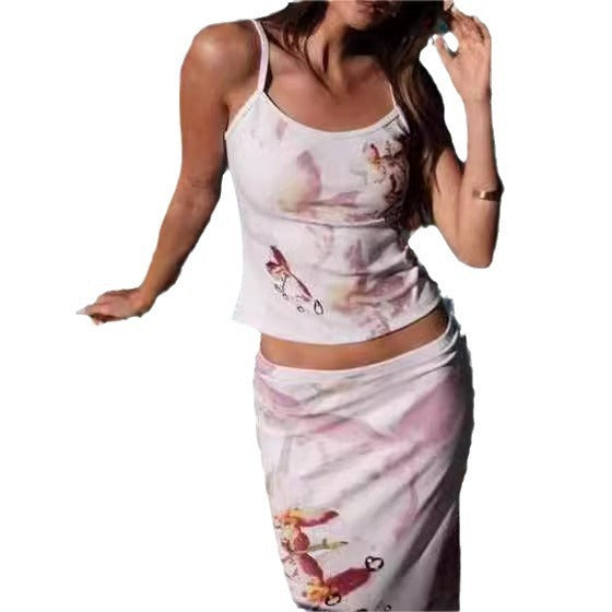 Women's Fashionable Printed Contrast Color Camisole