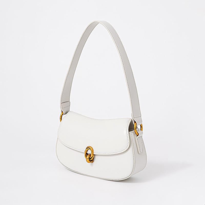 Bolso bandolera Crescent de piel para mujer