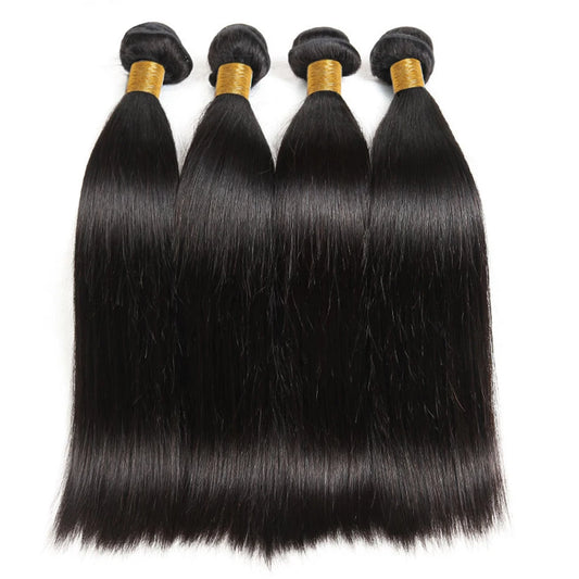 12A Glattes Haar Bündel Rohe Brasilianische Echthaar Extensions Für Schwarze Frauen Natürliche Farbe 3/4 Bündel Remy Haar Lang 30 Zoll