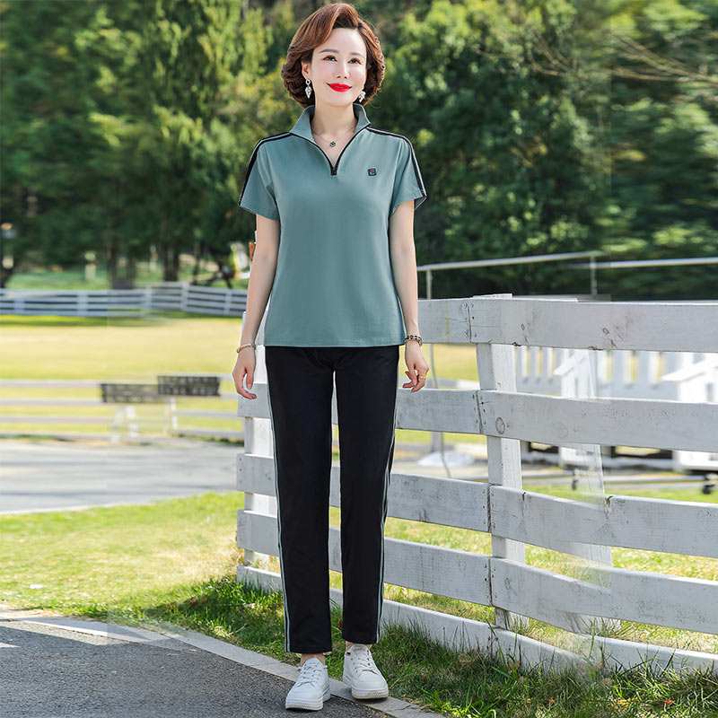 Traje de ocio de temperamento de ropa de verano para mamá