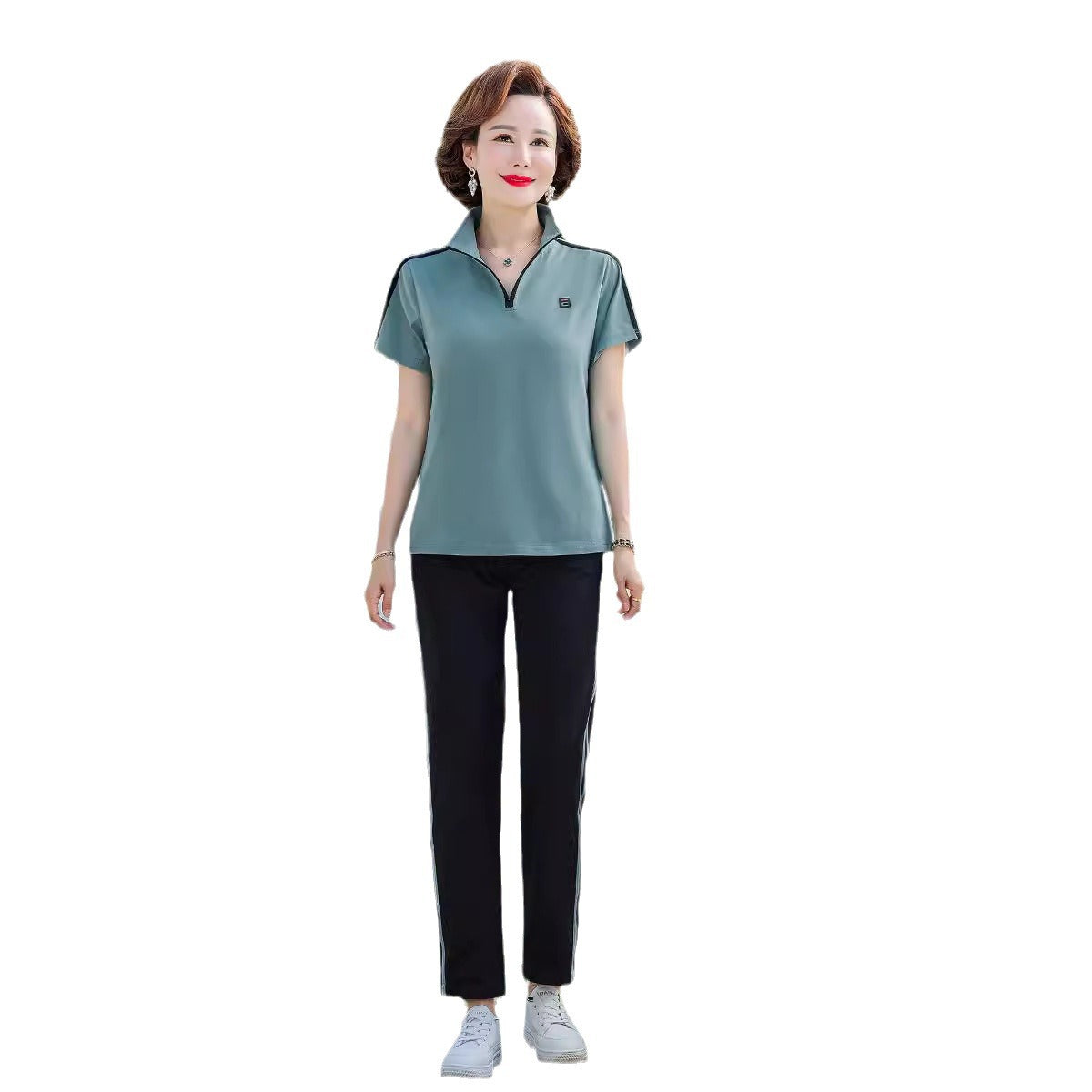 Mom Summer Clothes Temperament Leisure Suit