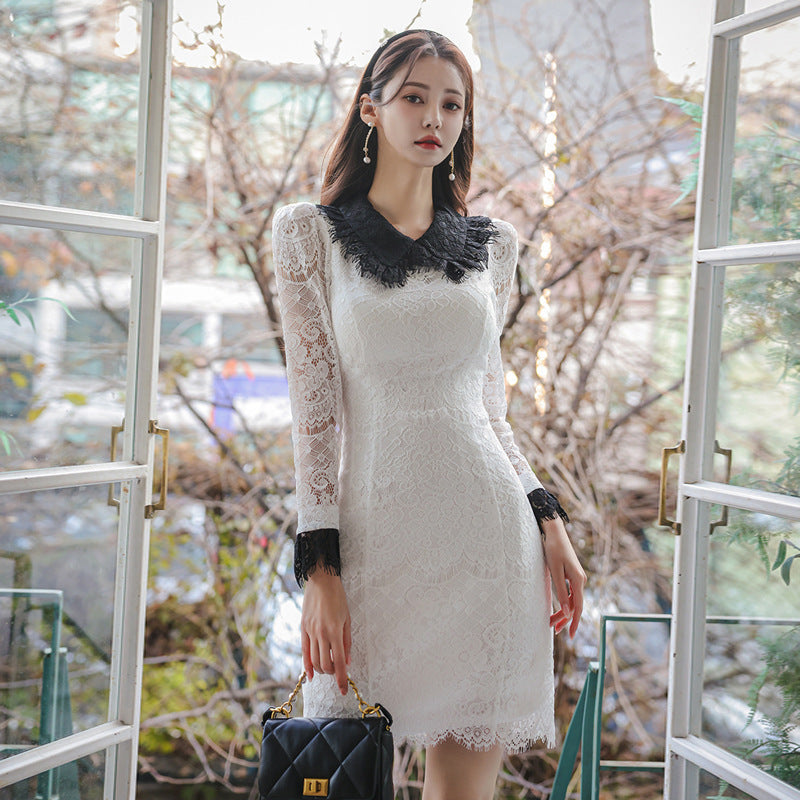 A- Line French Lace Dress Women