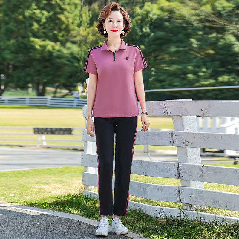 Traje de ocio de temperamento de ropa de verano para mamá