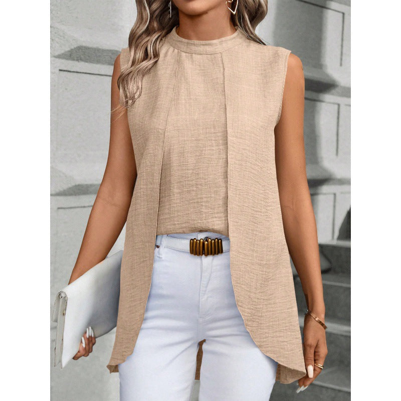 Irregular Draping Top Shirt For Women