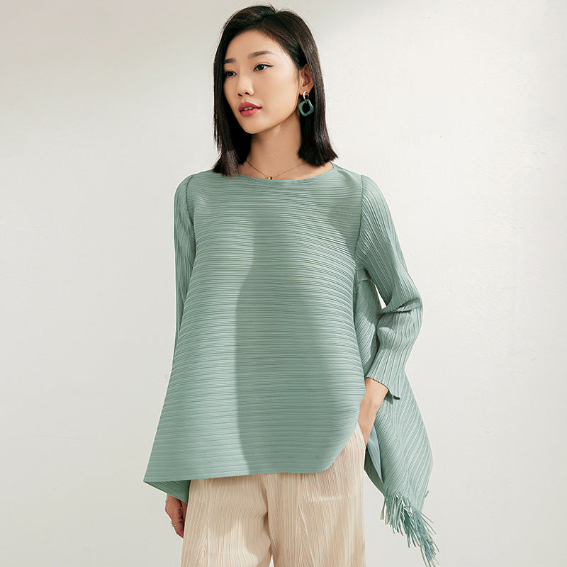 Pleated A- Line Loose Slimming Top
