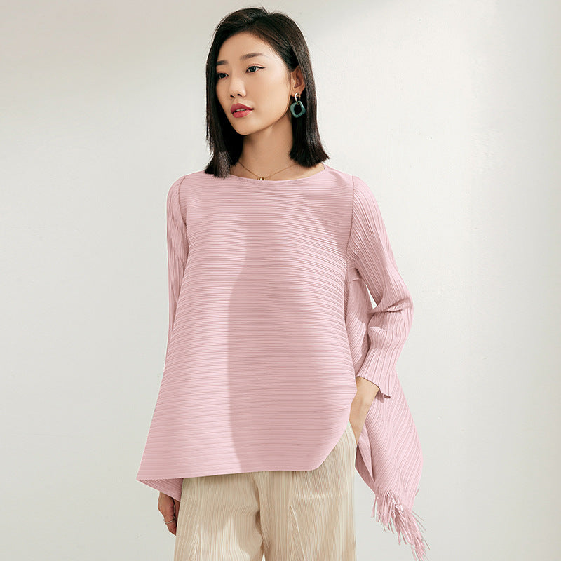 Pleated A- Line Loose Slimming Top