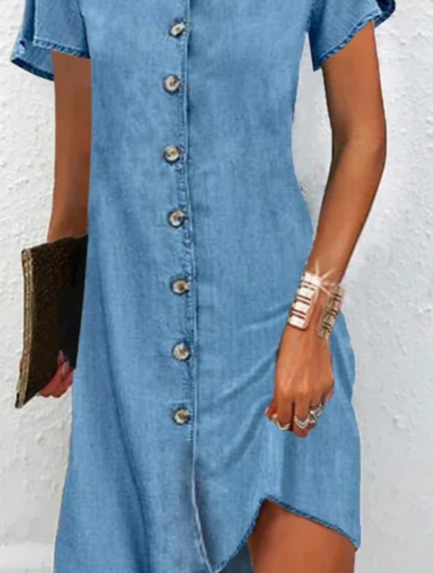 Women's Denim One-piece Dress Street Fashion