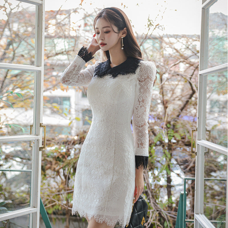 A- Line French Lace Dress Women