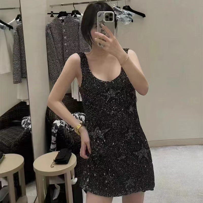 Women's Star Sequins Slim Fit Dress