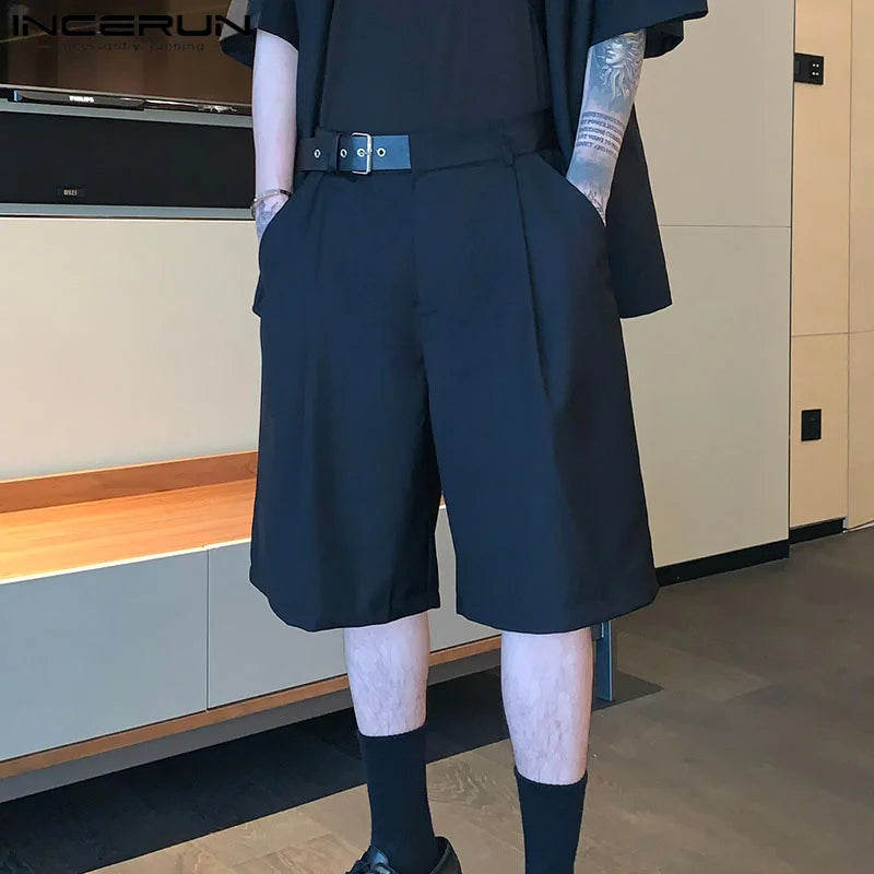 2023 Men Shorts Patchwork Oversize Streetwear Summer Casual Men Bottoms Loose Korean Style Fashion Wide Leg Shorts S-5XL INCERUN