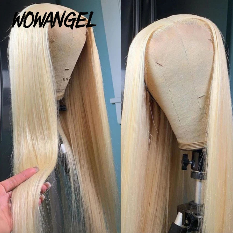 Wow Angel 613 HD Lace Frontal Wig 13X6 Full Lace Front Straight Wig Human Hair Wig Pre Plucked Natural Scalp For Woman Glueless