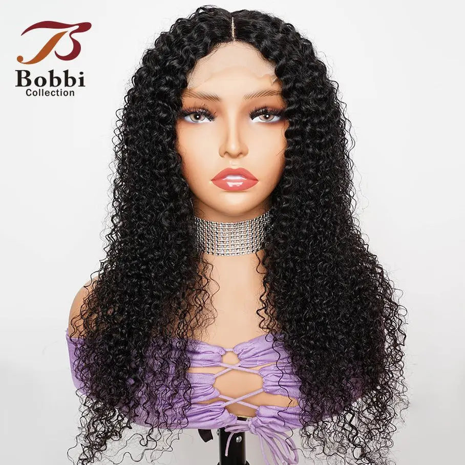 Jerry Curly Lace Front Wig Human Hair Wigs Natural Color Free Middle Part Transparent Lace Closure Wigs for Women BOBBI