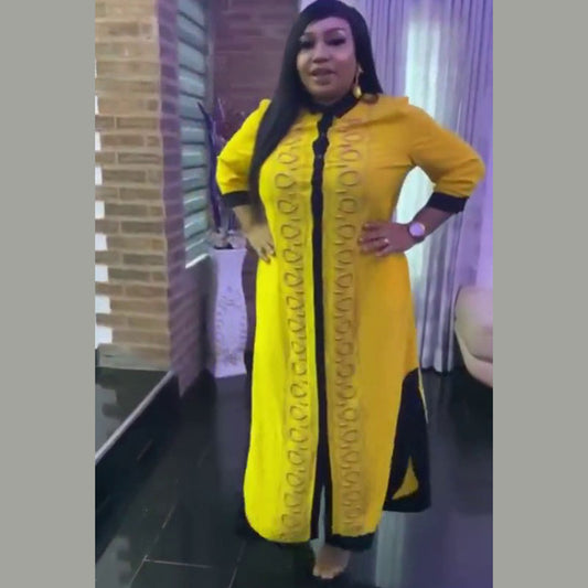 Vestido de mujer africana elástico con temperamento