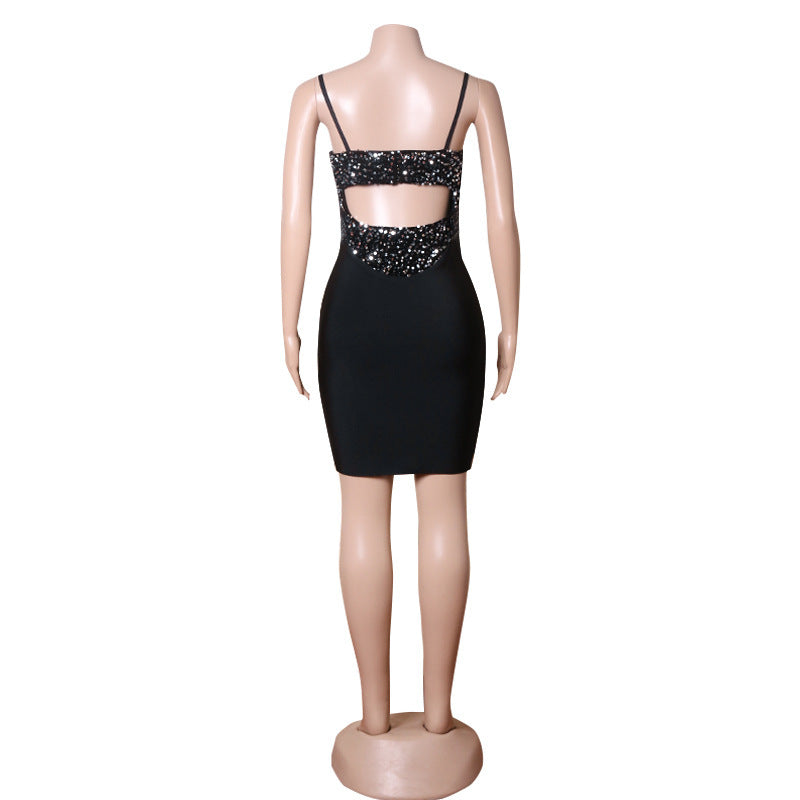 Summer Socialite Dress Sequins Advanced Backless