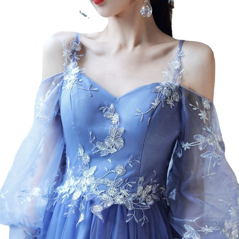 Blue Bridesmaid Dress Ladybros' Female Dress