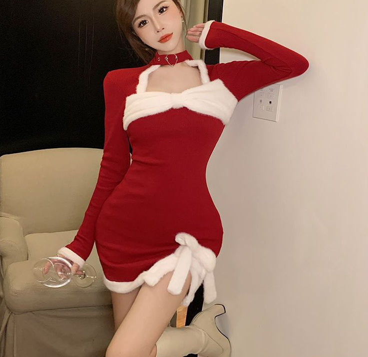 Christmas Sexy Slim Fit Slimming Red Dress