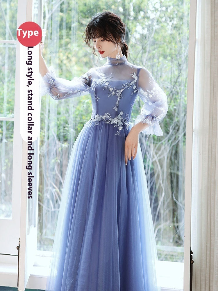 Blue Bridesmaid Dress Ladybros' Female Dress