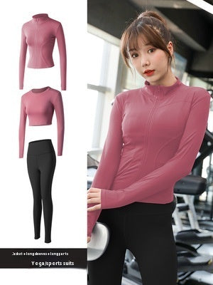 Long Sleeve Sports Yoga Suit Women